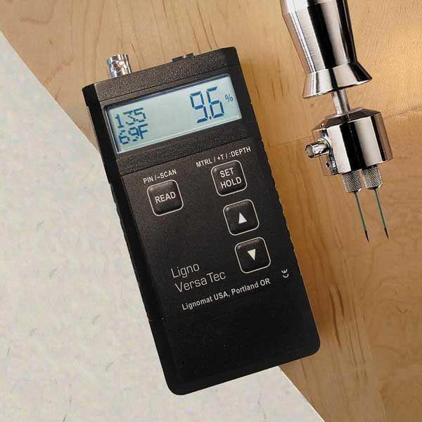 Ligno-VersaTec Moisture Meter with Eectrode, Cable, Case, and Pins